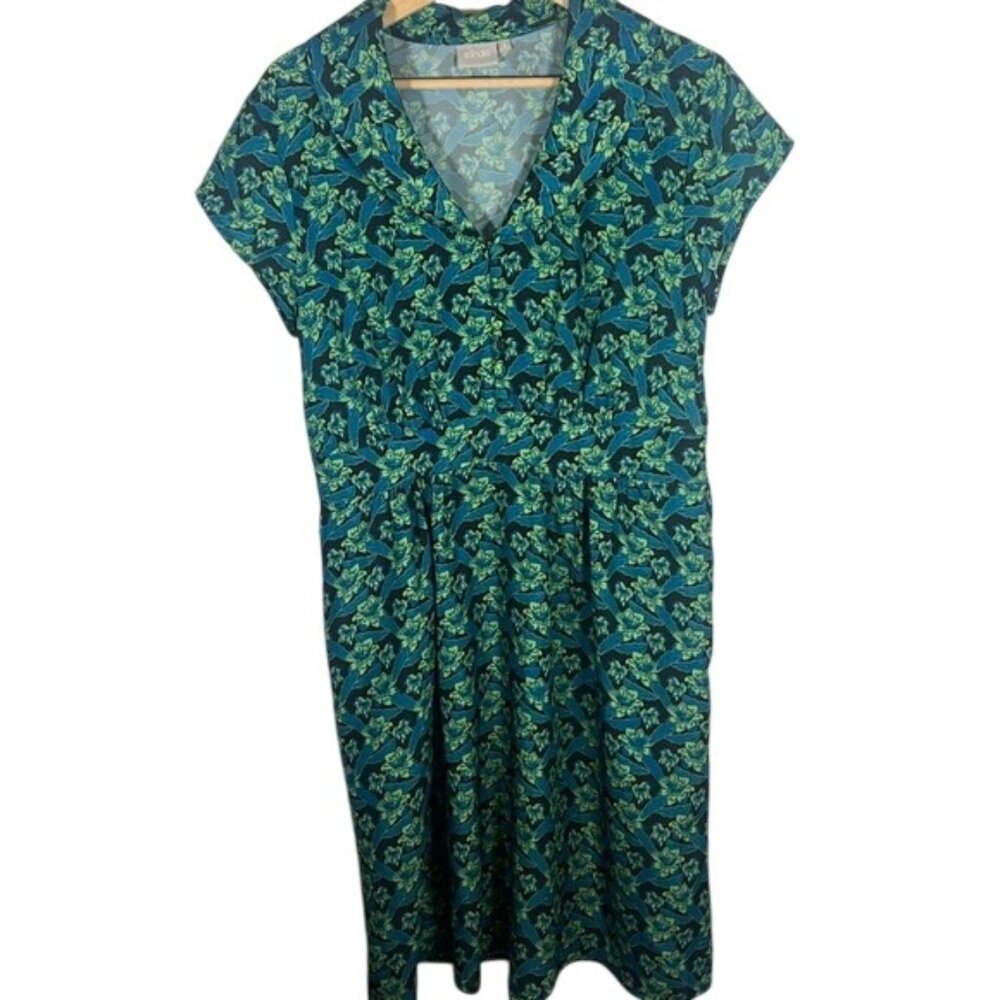 eShakti print‎ dress L large 14 floral midi